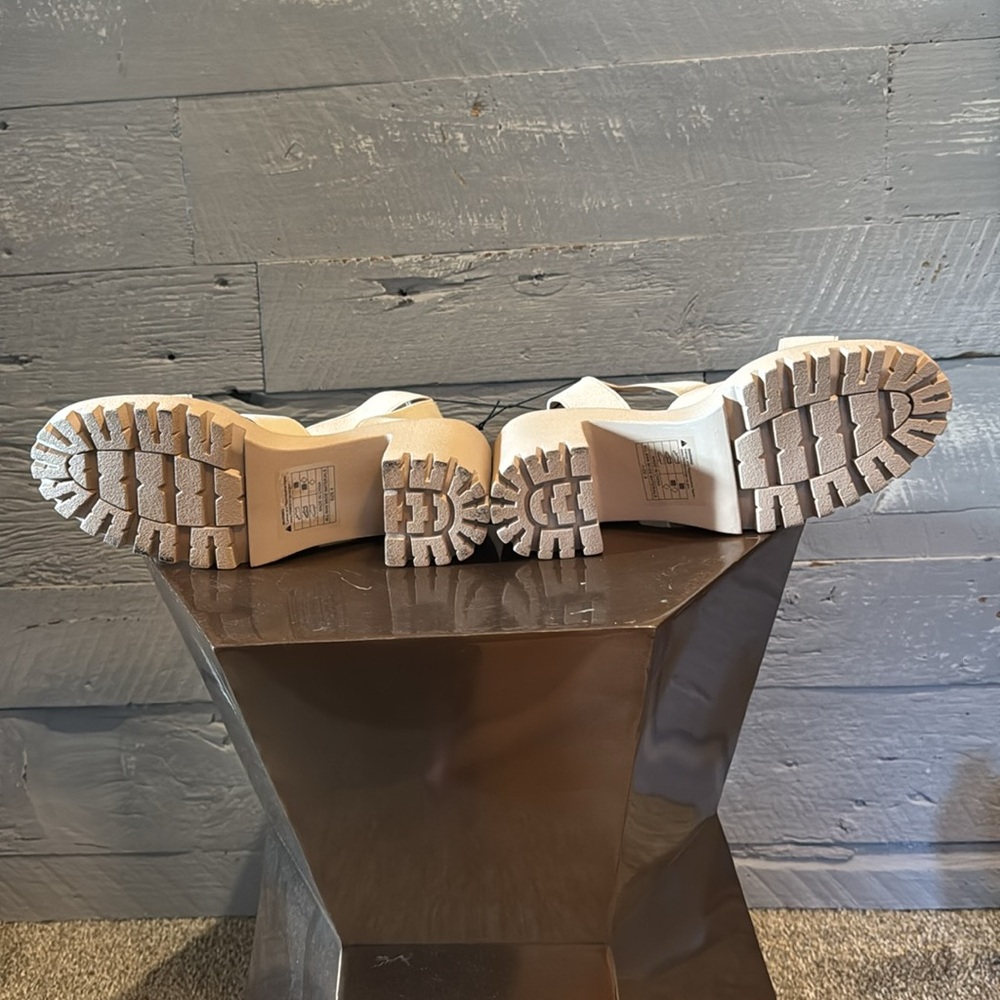 Mudd Cream Platform Sandals with Chunky Sole - Picture 7 of 8